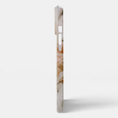 Romantische beige Rose erste mit Monogramm mädchen iPhone Hülle (Linke Seite)