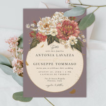 Romantische bemalte blumenreiche Hochzeitsszenarie