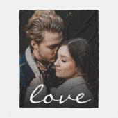 Romantische benutzerdefinierte Foto-Liebe Fleecedecke (Vorderseite)
