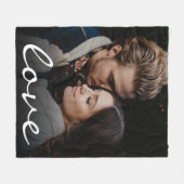 Romantische benutzerdefinierte Foto-Liebe Fleecedecke (Vorderseite (Horizontal))