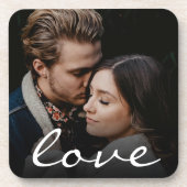 Romantische benutzerdefinierte Foto-Liebe Getränkeuntersetzer (Vorderseite)