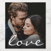 Romantische benutzerdefinierte Foto-Liebe Weinetikett (Einzelnes Label)