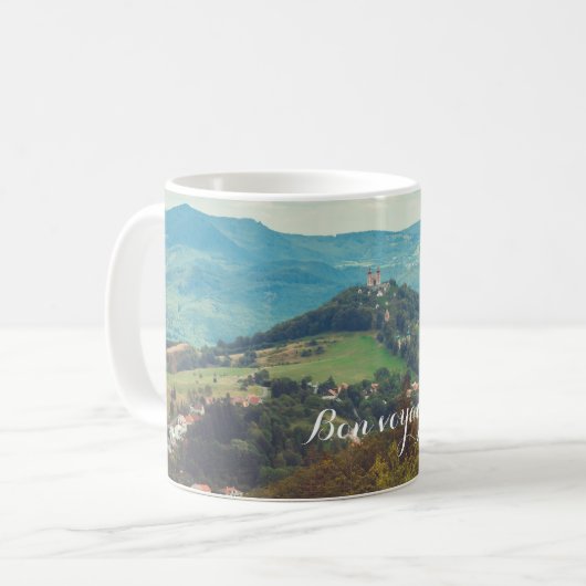 Romantische Bergwelt Kaffeetasse (Vorderseite Links)