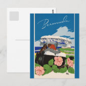 Romantische Bermuda Retro Vintage Reiseanzeige Postkarte (Vorne/Hinten)