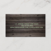 Romantische Berufliche Kakteen, Blume, Dunkles Hol Visitenkarte (Rückseite)