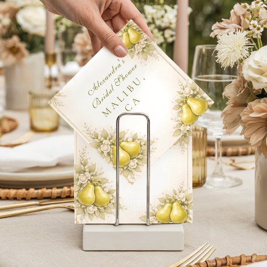 Romantische Birnengarten-Brautparty Serviette