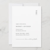 Romantische Black-Tie-Foto-Hochzeit Einladung (Rückseite)