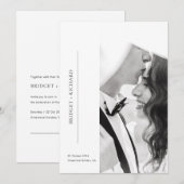 Romantische Black-Tie-Foto-Hochzeit Einladung (Vorne/Hinten)