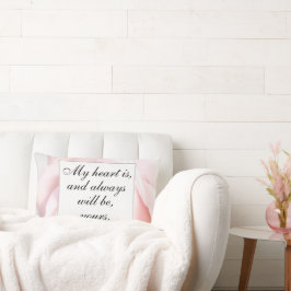 Romantische, blassrosa, florale Jane Austen Liebe  Lendenkissen