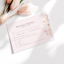 Romantische, blassrosa Roses Wedding RSVP Card Dankeskarte