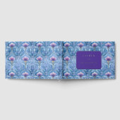 Romantische blaue Blumen Eleganz Gästebuch (Voll)