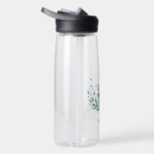 romantische blaue Blumen und grüne Blätter Trinkflasche (Rechts)