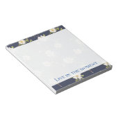 Romantische blaue Blüte Notizblock (angewinkelt)