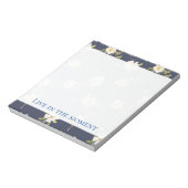 Romantische blaue Blüte Notizblock (Rotiert)