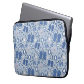 Romantische blaue Bögen und Rose Laptopschutzhülle (Vorderseite Links)