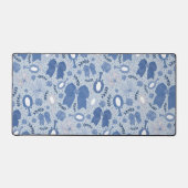 Romantische blaue Bögen und Rose Schreibtischunterlage (Vorderseite)