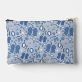 Romantische blaue Bögen und Rose Zubehörtasche (Rückseite)