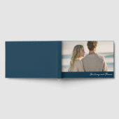 Romantische Blaue Fotografie Gästebuch (Voll)