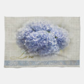Romantische blaue Hydrangeas Geschirrtuch (Horizontal)