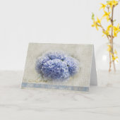Romantische Blaue Hydrangeas Karte (Gelbe Blume)