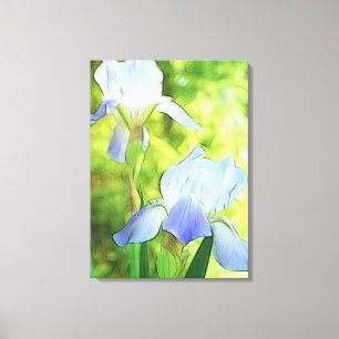Romantische blaue Iris Leinwanddruck
