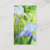 Romantische blaue Iris Visitenkarte (Rückseite)