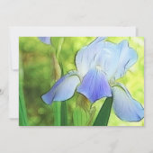 Romantische Blaue Irische Einladung (Rückseite)