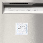 Romantische blaue Marmorhochzeit Magnet (In Situ (Geschirrspüler))