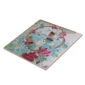 ROMANTISCHE BLAUE PINK FLORAL, DOPPEL, ROSE UND SA FLIESE (Seite)