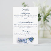 Romantische blaue Regency-schwule botanische Silho Begleitkarte (Stehend Vorderseite)