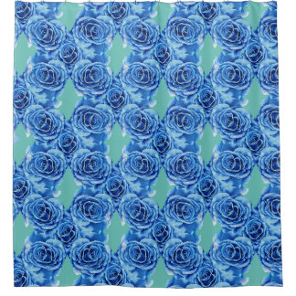 Romantische blaue Rose Duschvorhang