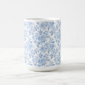 Romantische blaue weiße Blumen Kaffeetasse (Mittel)