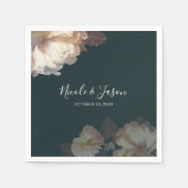 Romantische Blooms Elegante Blumenhochzeit Serviette (Vorderseite)