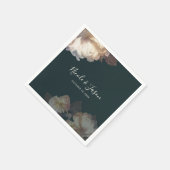 Romantische Blooms Elegante Blumenhochzeit Serviette (Ecke)
