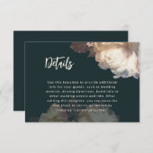 Romantische Blooms Elegante Blumenzettel Begleitkarte (Vorne/Hinten)