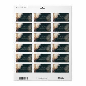 Romantische Blooms Elegante Flora Adressaufkleber (Vorne)