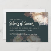 Romantische Blooms Elegante Probe Abendessen Einladung (Vorderseite)