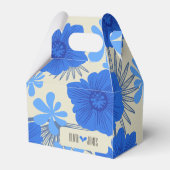 Romantische Blue Floral Gastgeschenk Hochzeit Box Geschenkschachtel (Rückseite)
