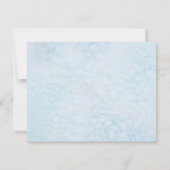 Romantische Blue Floral Wedding RSVP Card Einladung (Rückseite)
