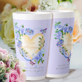 Romantische Blue Rose Liebe immer Lila Latte Tasse