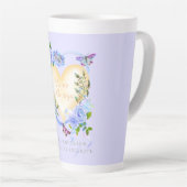 Romantische Blue Rose Liebe immer Lila Latte Tasse (Rechte Ecke)