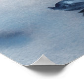 Romantische Blue Swan Hochzeitsstimmung Poster (Ecke)