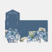 Romantische Blue Watercolor Hydrangea-Blume auf de Geschenkschachtel (Ungefaltet)