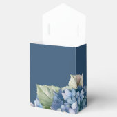 Romantische Blue Watercolor Hydrangea-Blume auf de Geschenkschachtel (Geöffnet)