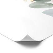 Romantische blühende Rose willkommen Poster (Ecke)