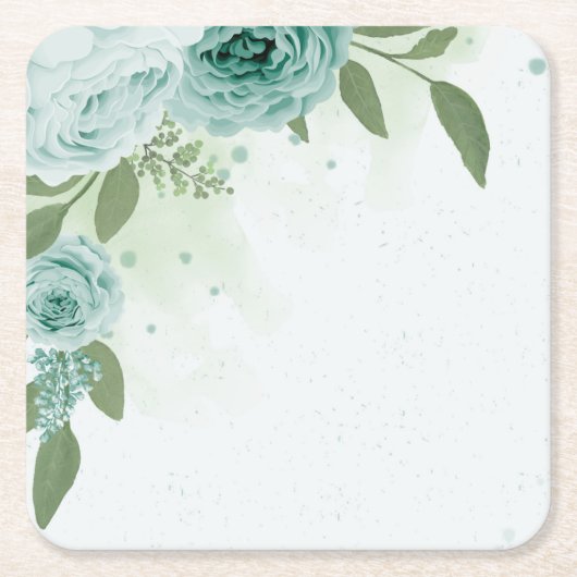 romantische blühende Vegetation Rechteckiger Pappuntersetzer (Vorderseite)