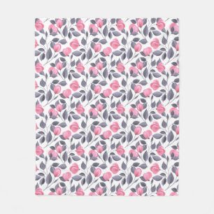 Romantische Blume 1 Fleecedecke