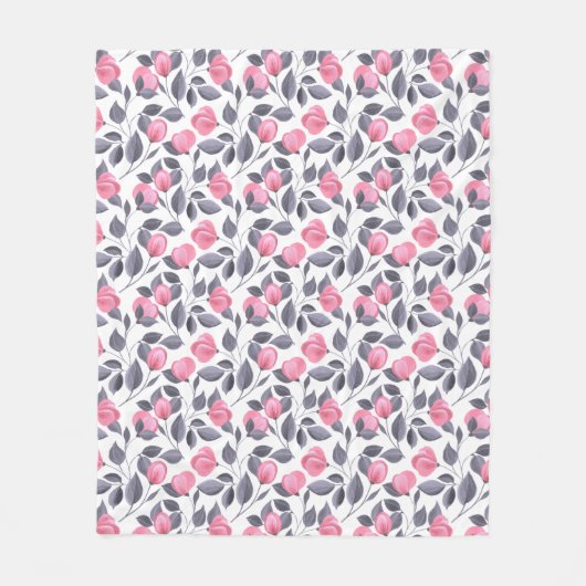 Romantische Blume 1 Fleecedecke (Vorderseite)