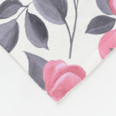 Romantische Blume 1 Fleecedecke (Ecke)