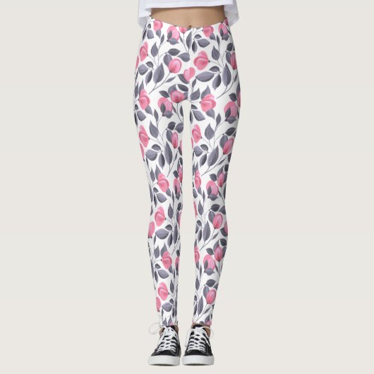 Romantische Blume 1 Leggings (Vorderseite)